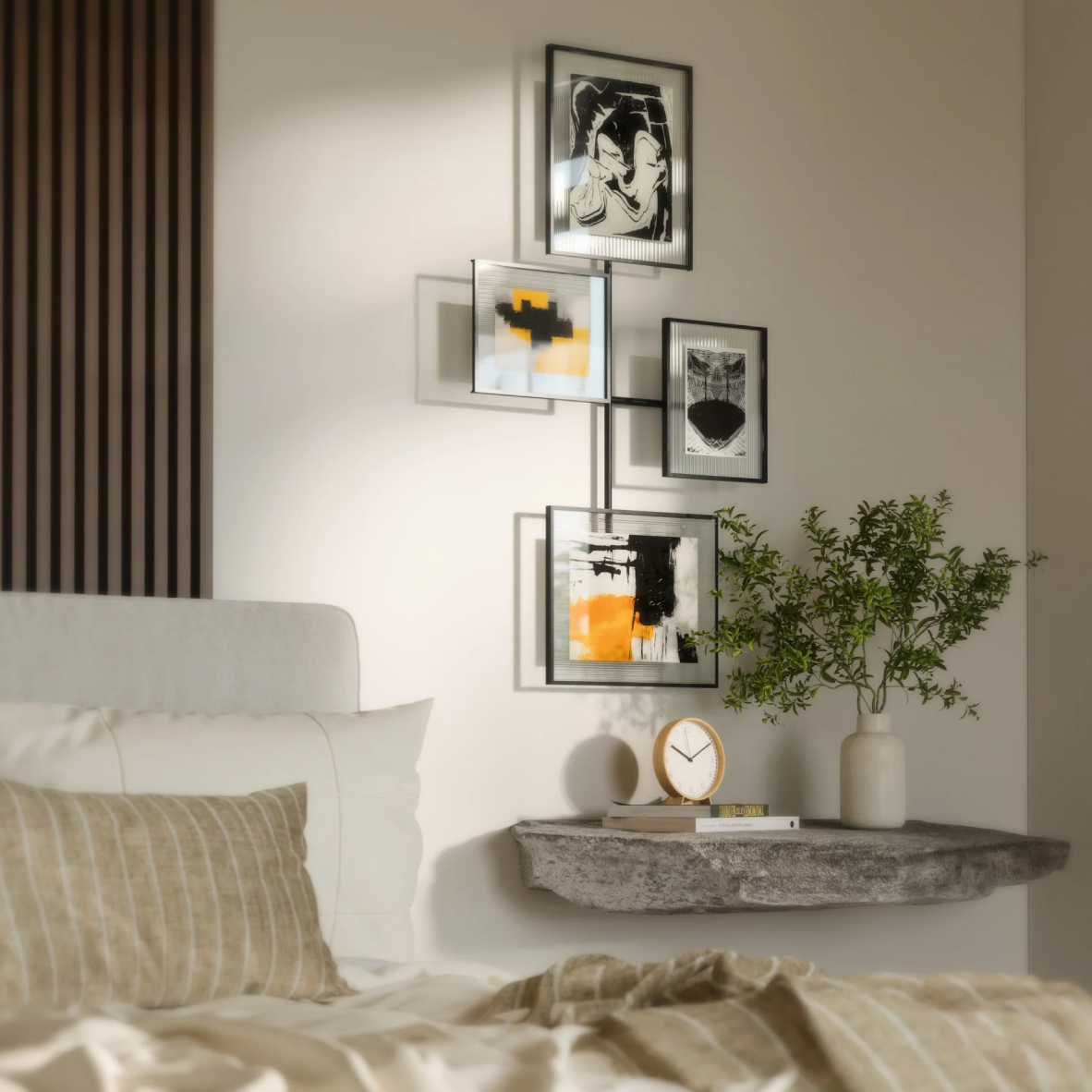 Flute Gallery Frames Set Of 4 - Black