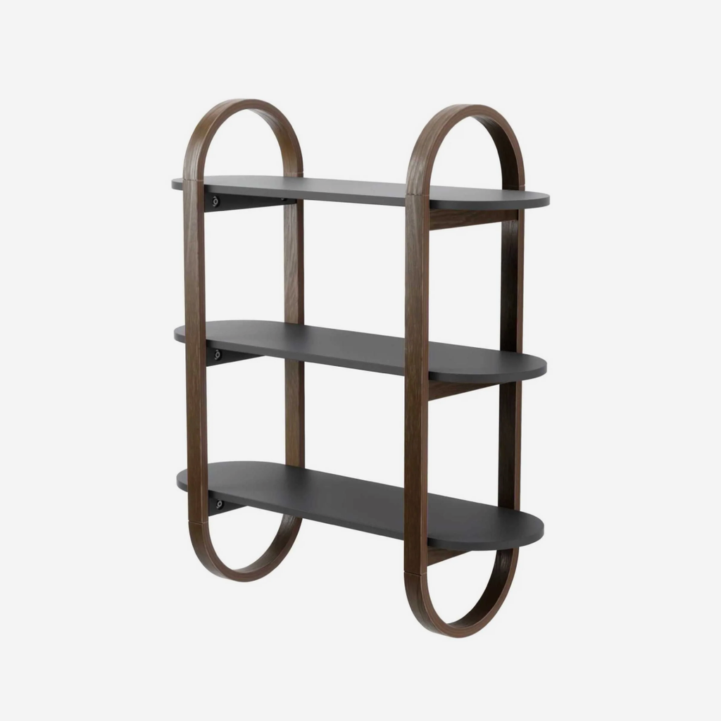 Bellwood Wall Shelf Black & Walnut