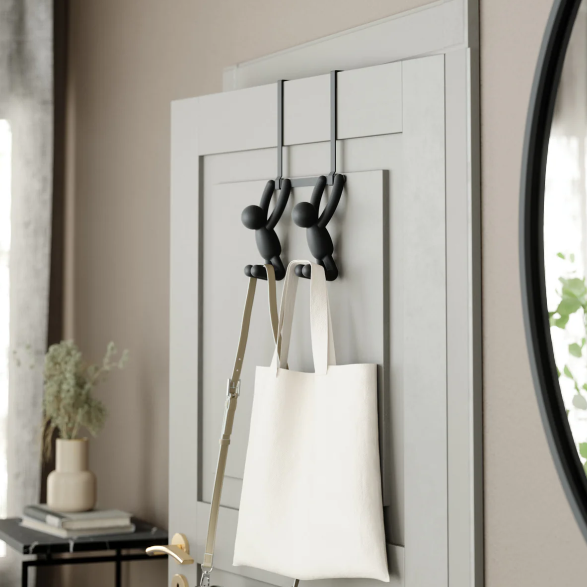 Buddy 2 Over The Door Hook - Black
