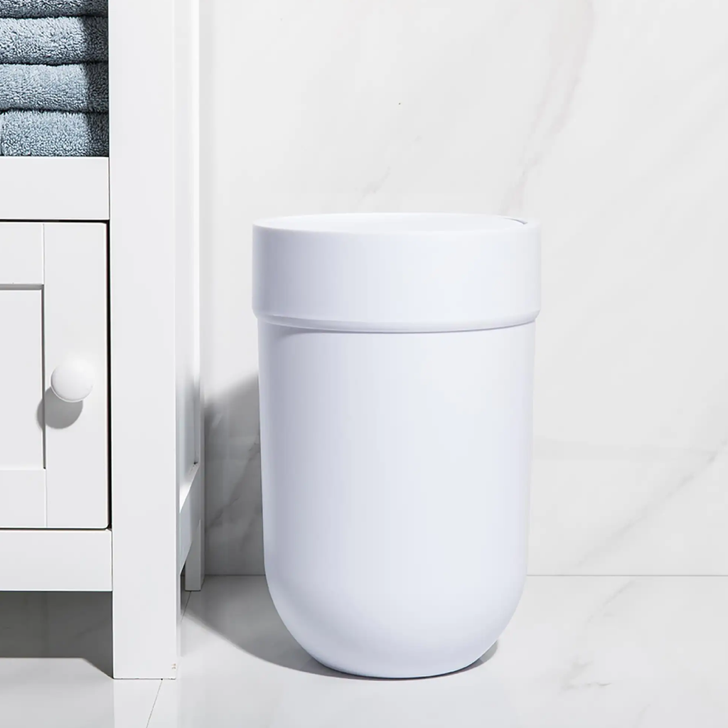 Touch Trash Can - White