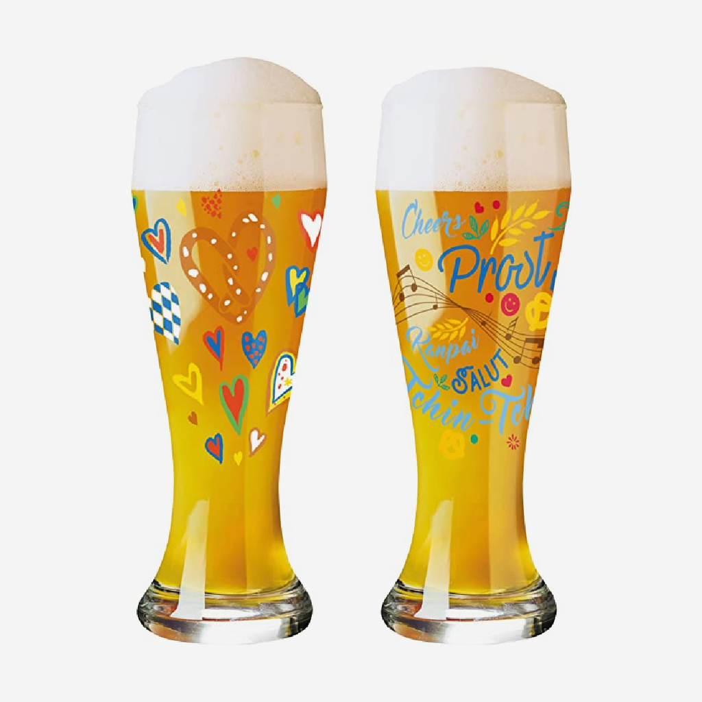 Weizen Wheat Beer Glass Set Of 2