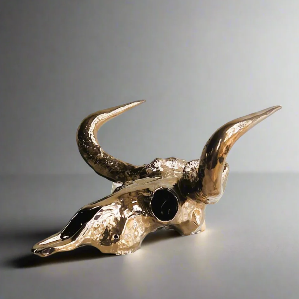 Wildebeest Wall Skull - Bronze