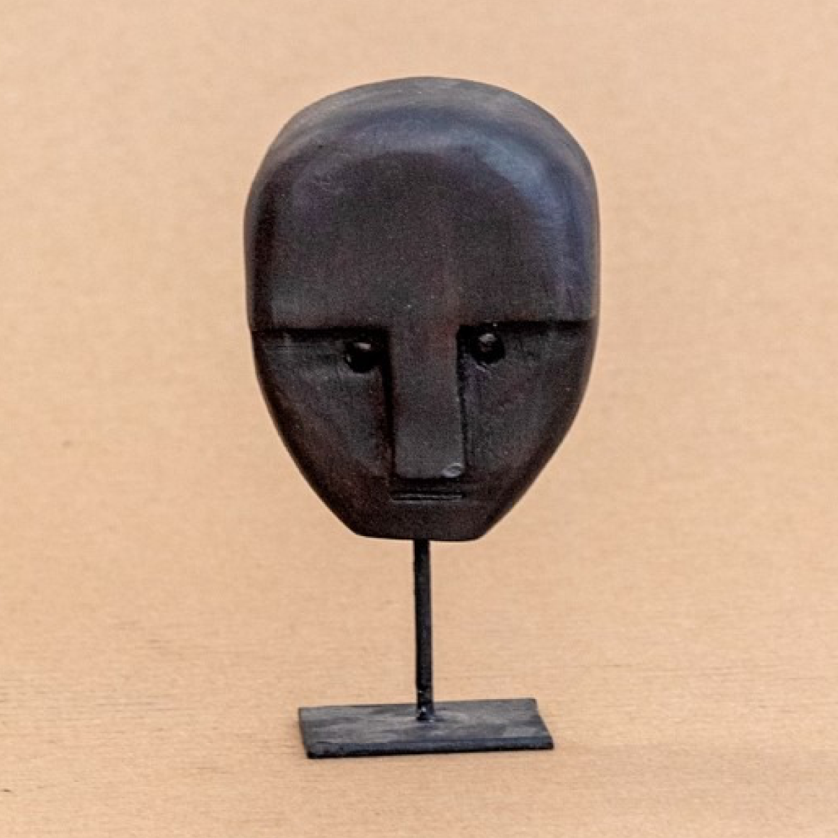 African Mask Stand - Round