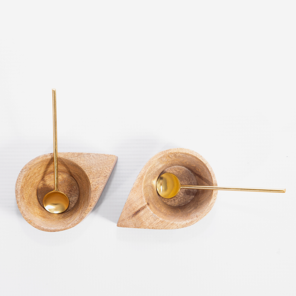 Wooden Condiment Set With Spoons