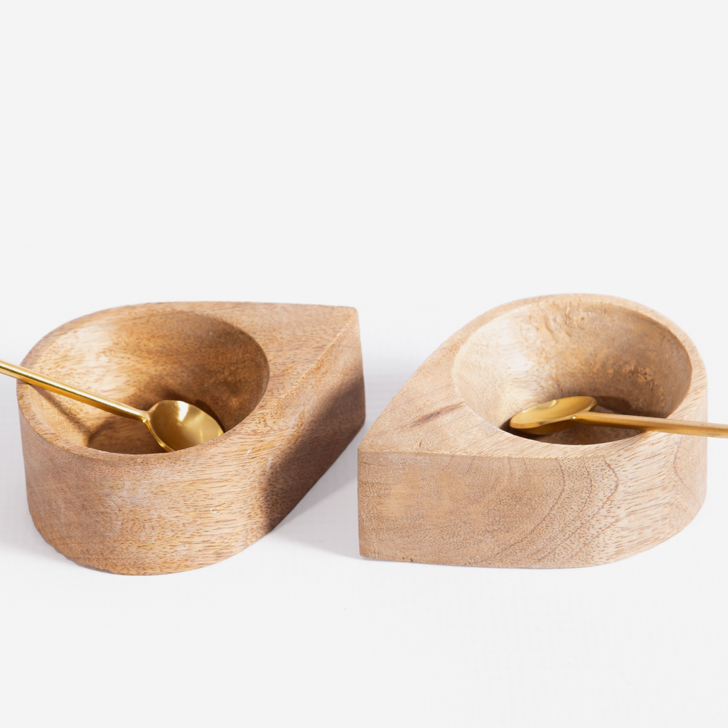 Wooden Condiment Set With Spoons