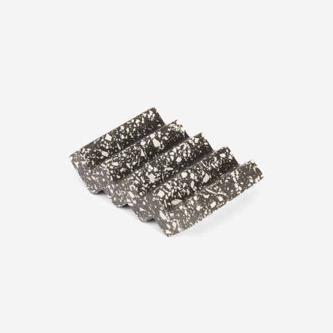 Zig Zag Soap Dish - Black Terrazzo