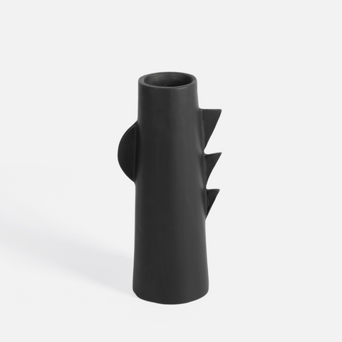 Zigzag Curve Vase - Black
