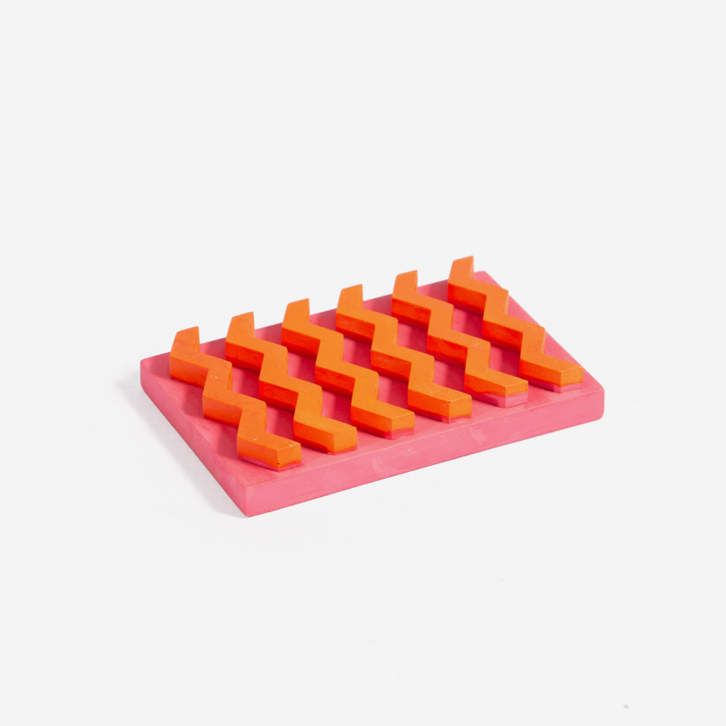 Ziggy Soap Dish - Bright Pink & Orange