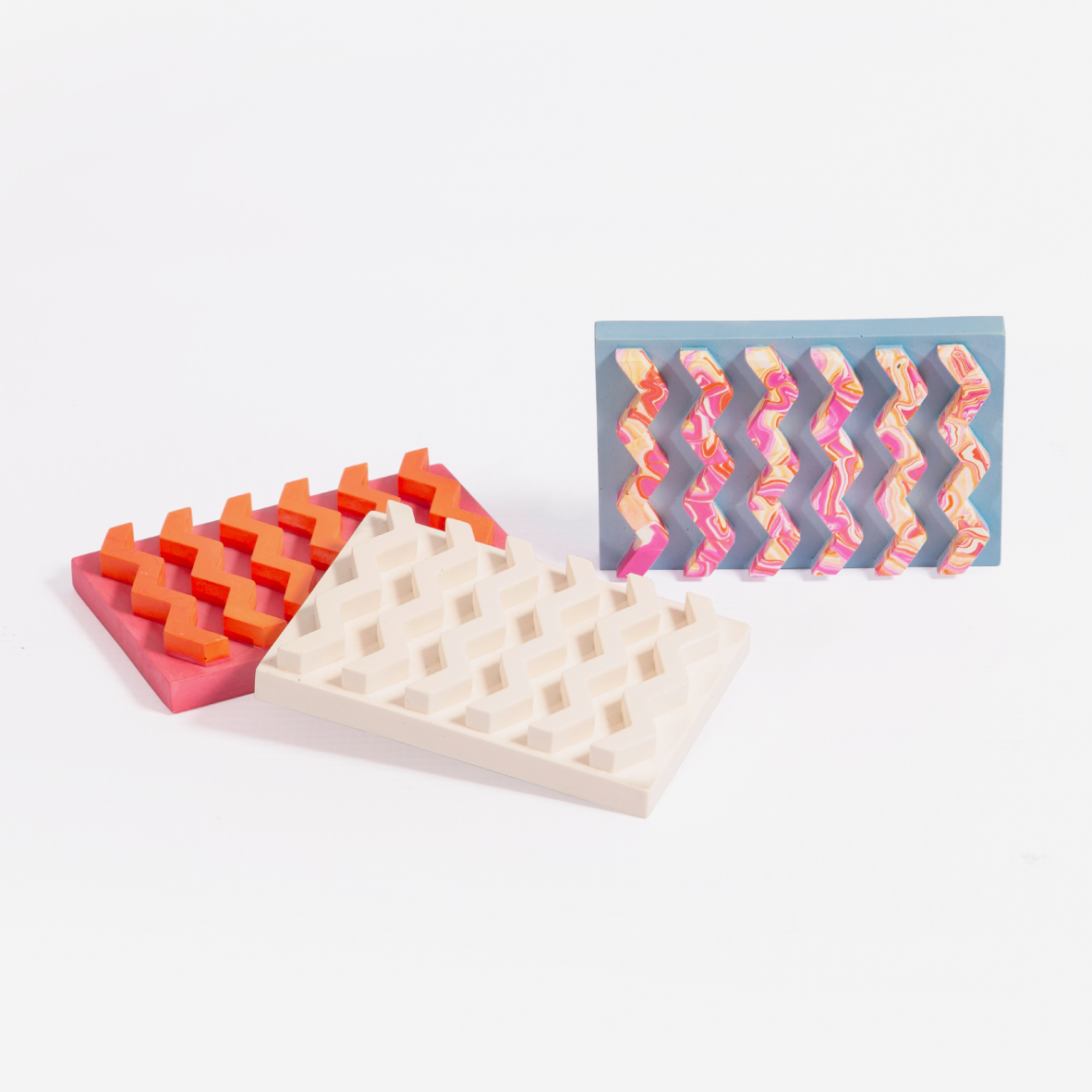 Ziggy Soap Dish - Bright Pink & Orange