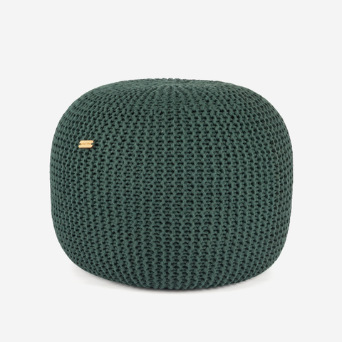 Zimbo Round Ottoman - Emerald Green