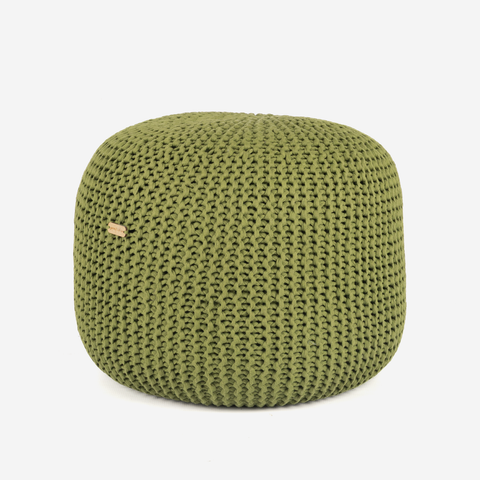 Zimbo Round Ottoman - Forest Green