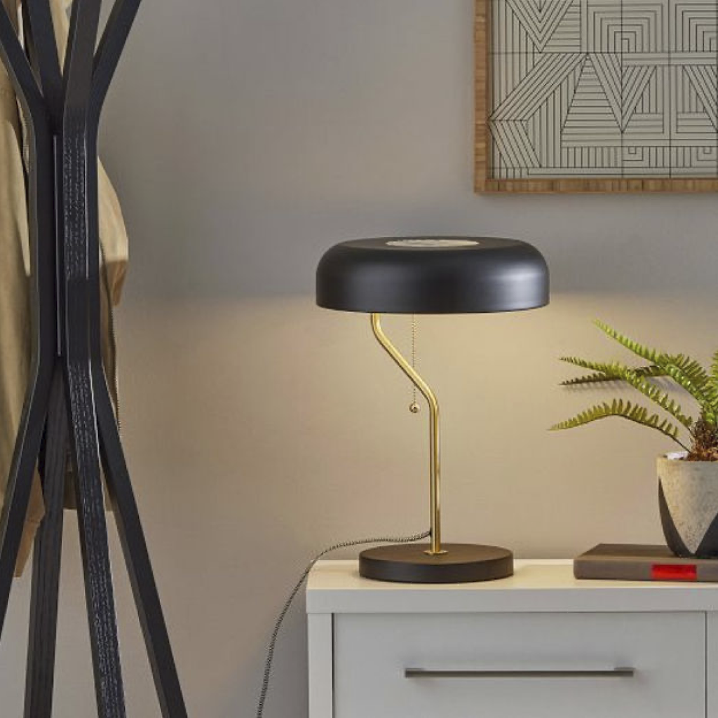 Allegra Table Lamp - Black & Brass