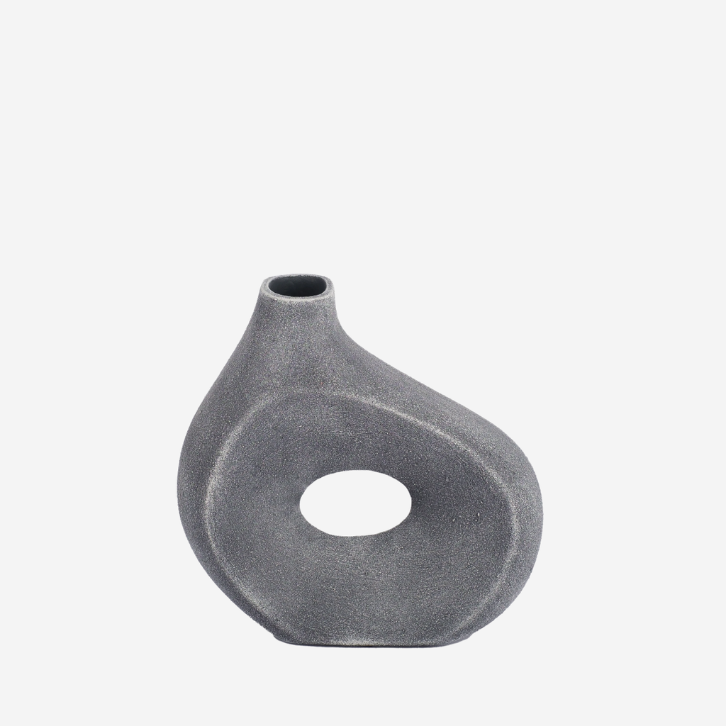 Canneloni Vase - Rough Charcoal