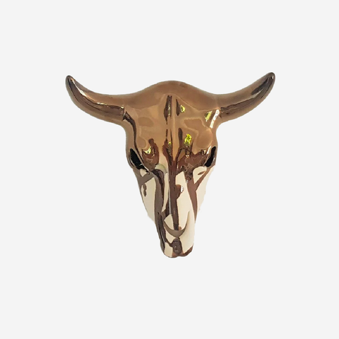 Cow Skull Medium - Bronze Bisque