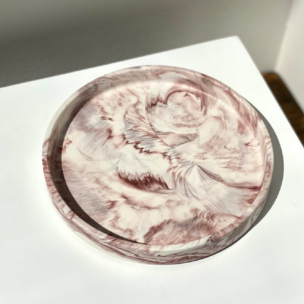 Circle Tray - Pink Marble