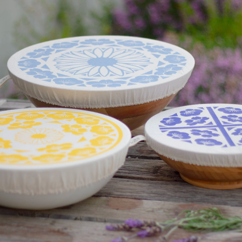 Dish and Bowl Covers - Set of 3 - Edible Flowers