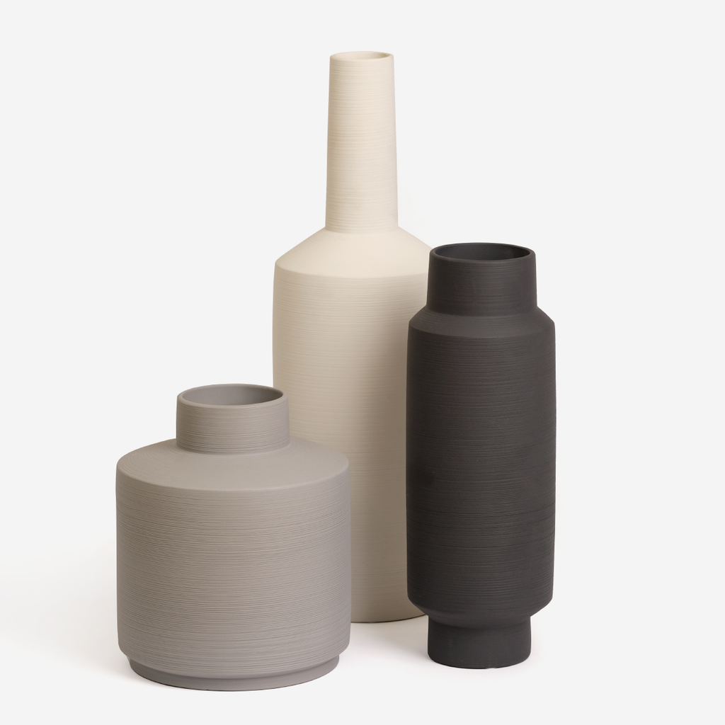 Soft Grey Ceramic Vase
