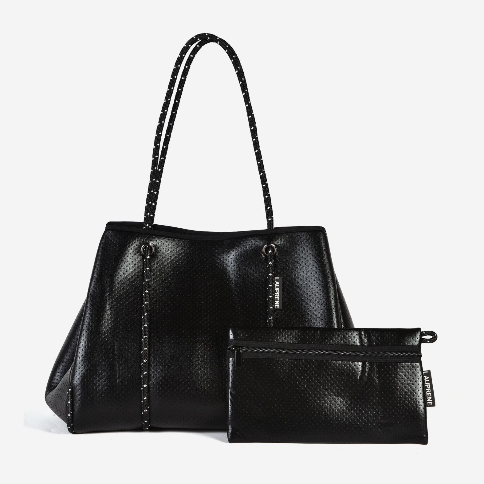 Neoprene Tote Bag - Metallic Black