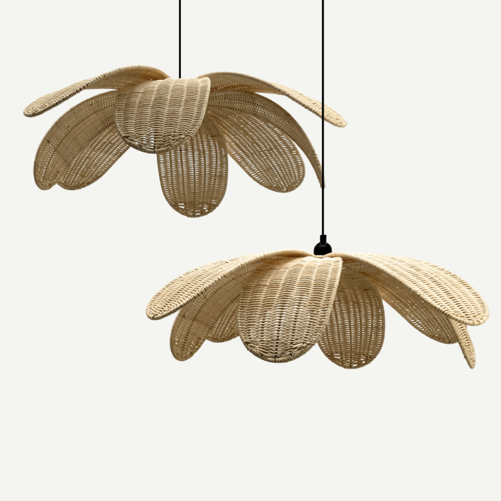 Lotus Woven Pendant - Natural