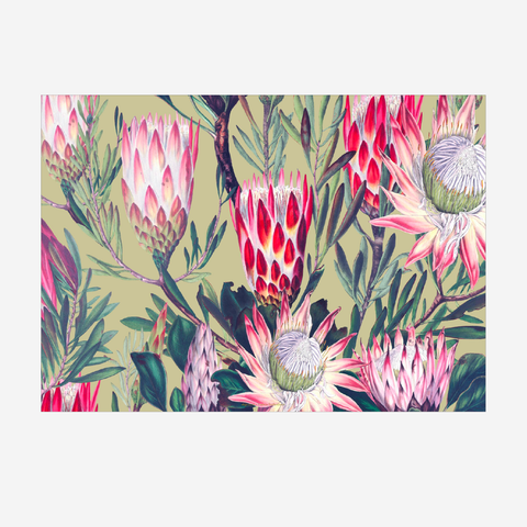 Paper Placemats - Protea Khaki