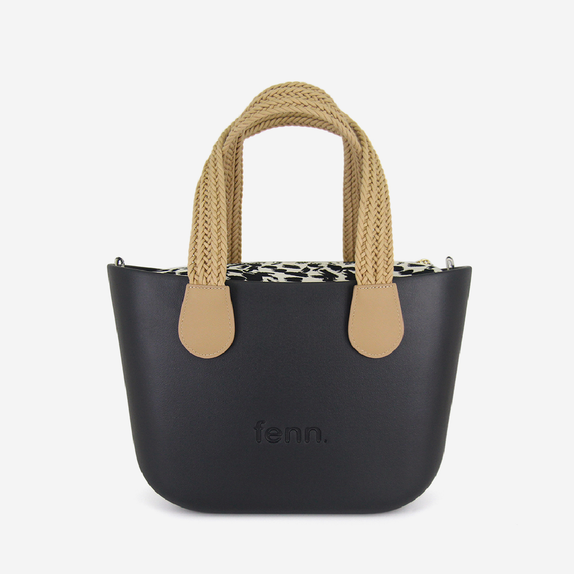 Petite Handbag - Black Tan Woven