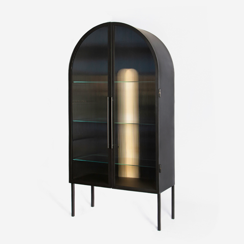 Mariah Reeded Glass Cabinet