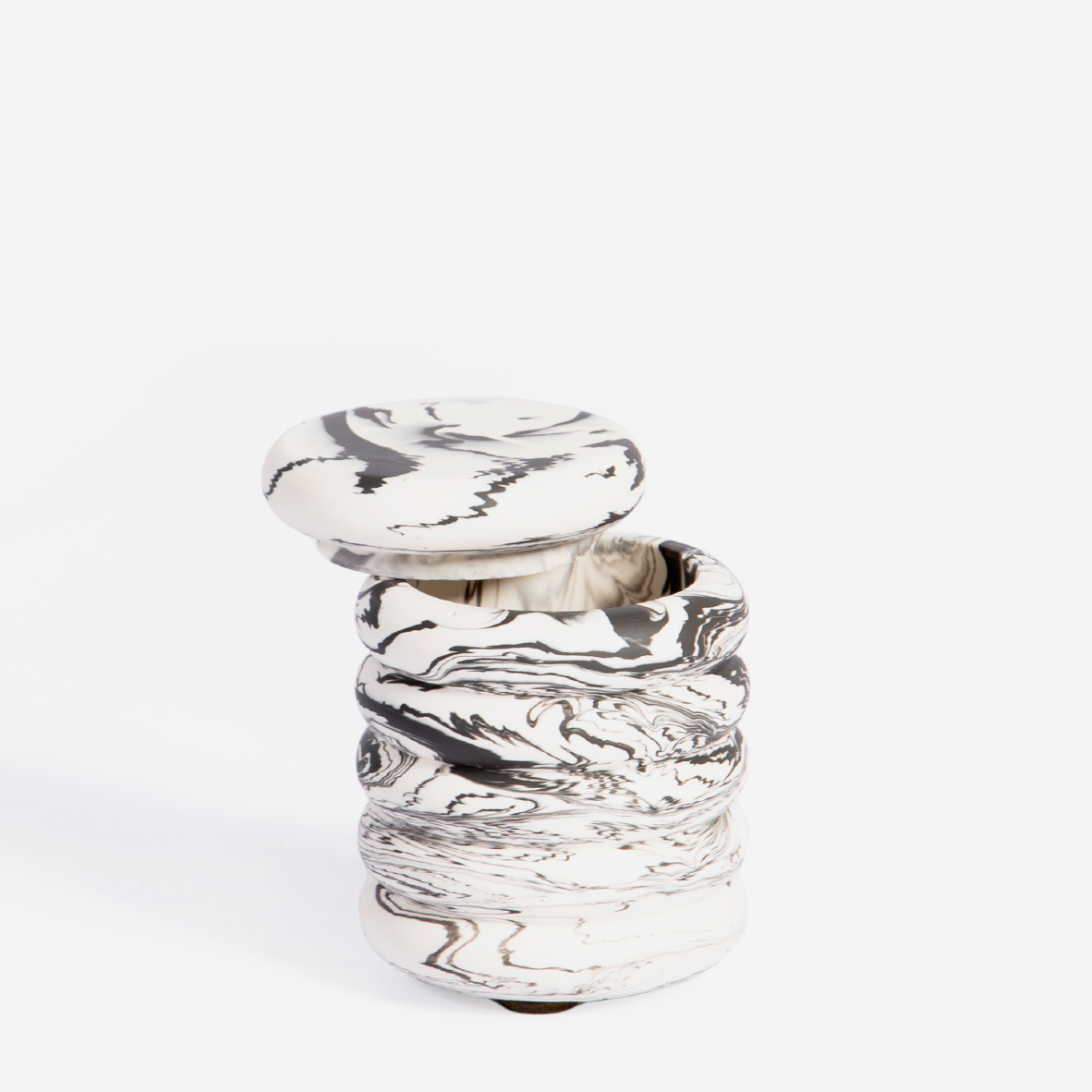 Slinky Jar - White Marble