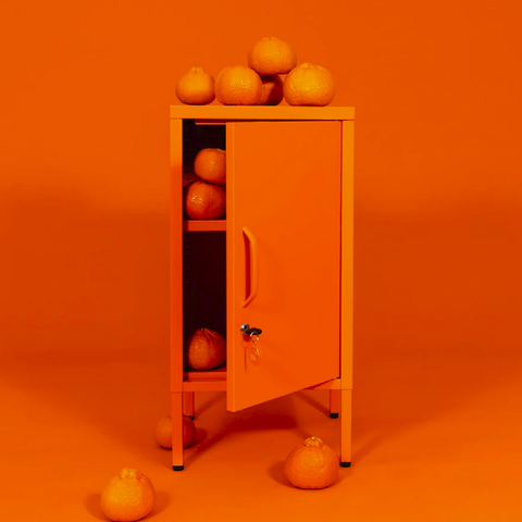 Popstrukt Sugar Cube Side Table - Soda Pop Orange