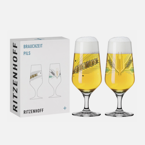 Brauchzeit Pilsner Beer Glass Set #2
