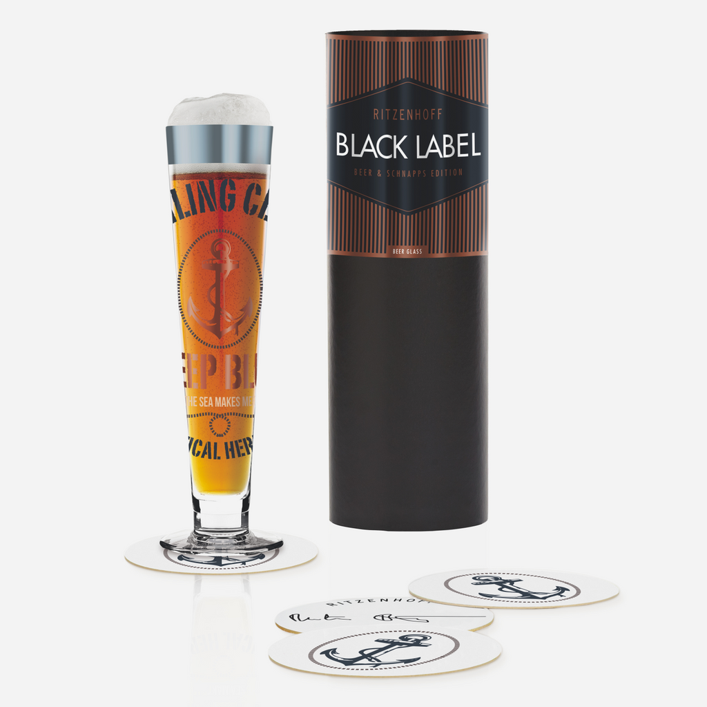 Black Label Beer Glass - Ruth Berktold