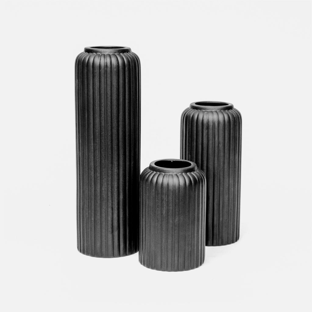 Column Vase Large - Black