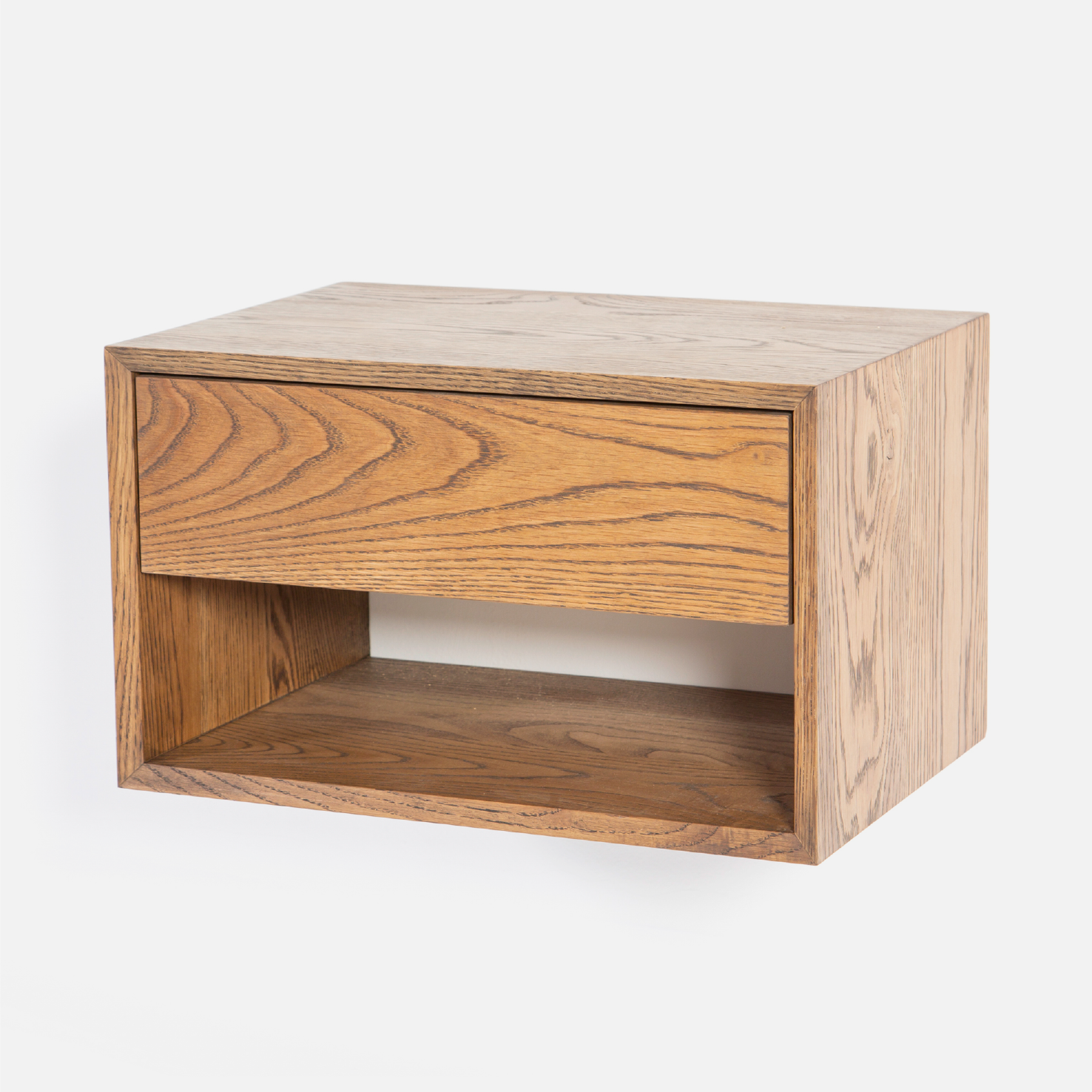 Copenhagen Floating Bedside Table - Dark Oak