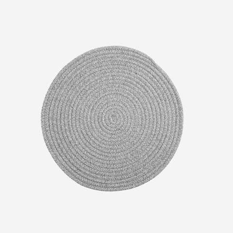 Round Placemats Set of 2 - Grey