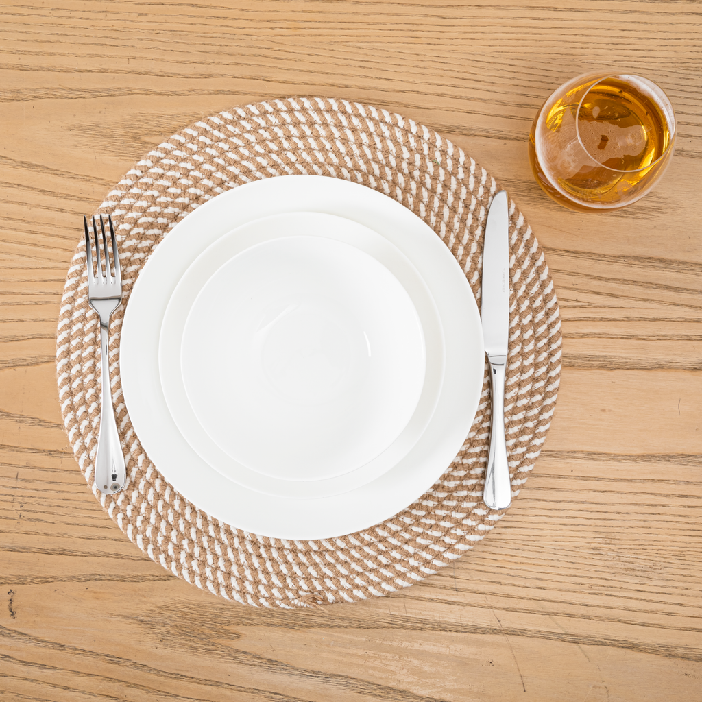 Round Placemats Set of 2 - Jute Natural