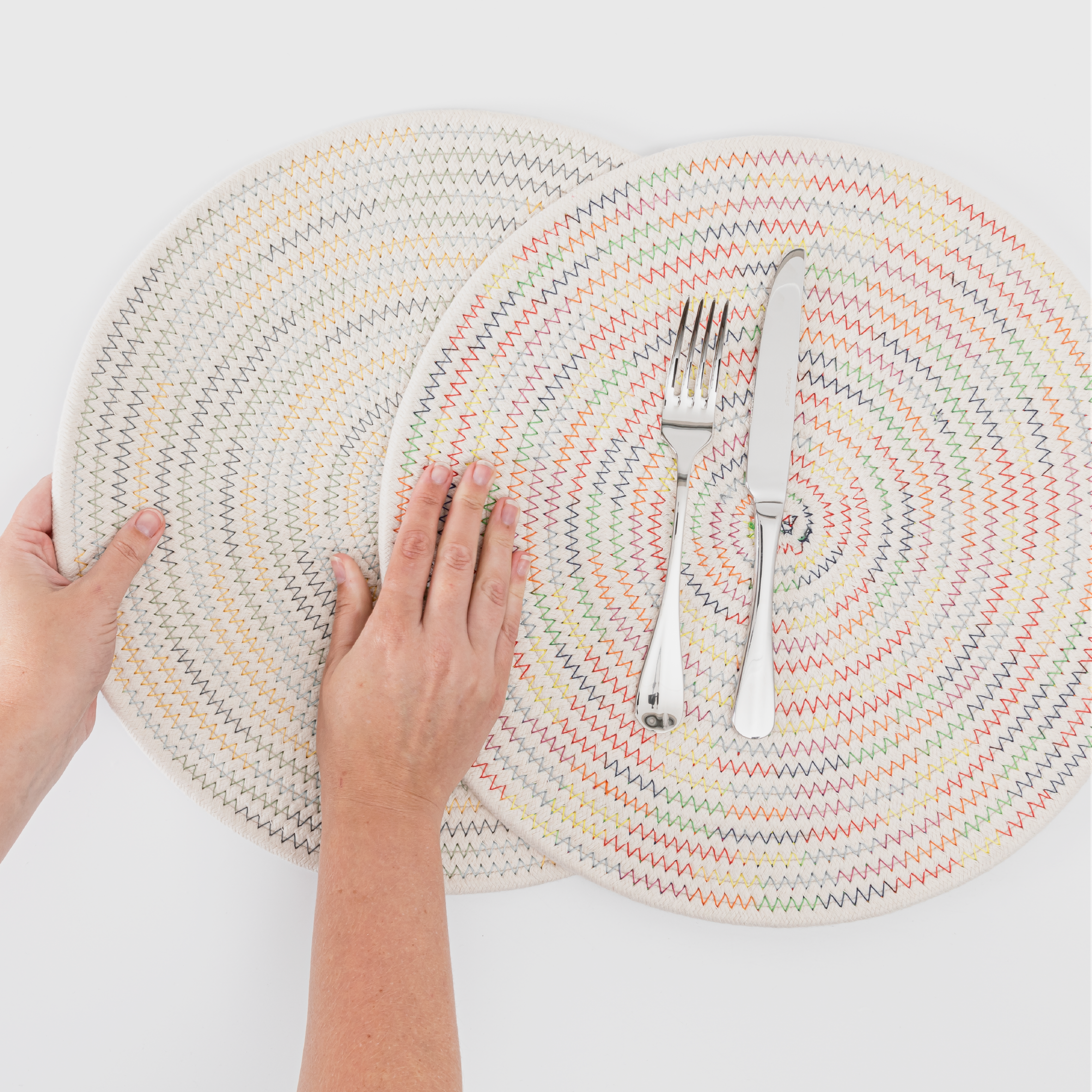 Round Placemats Set of 2 - Multicolour