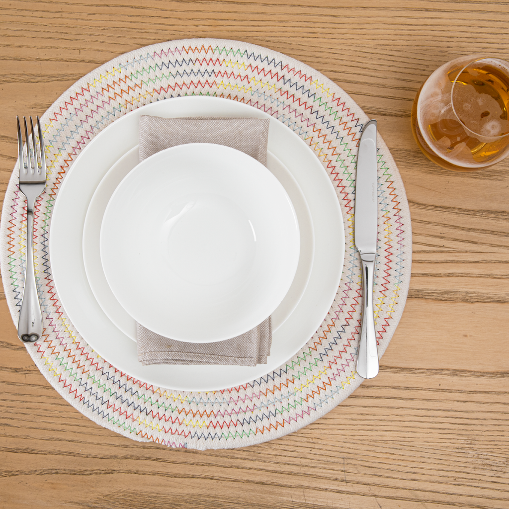 Round Placemats Set of 2 - Multicolour