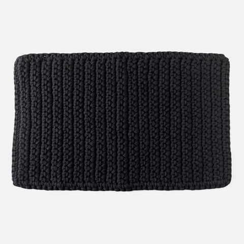 Cotton Crochet Bathmat - Black