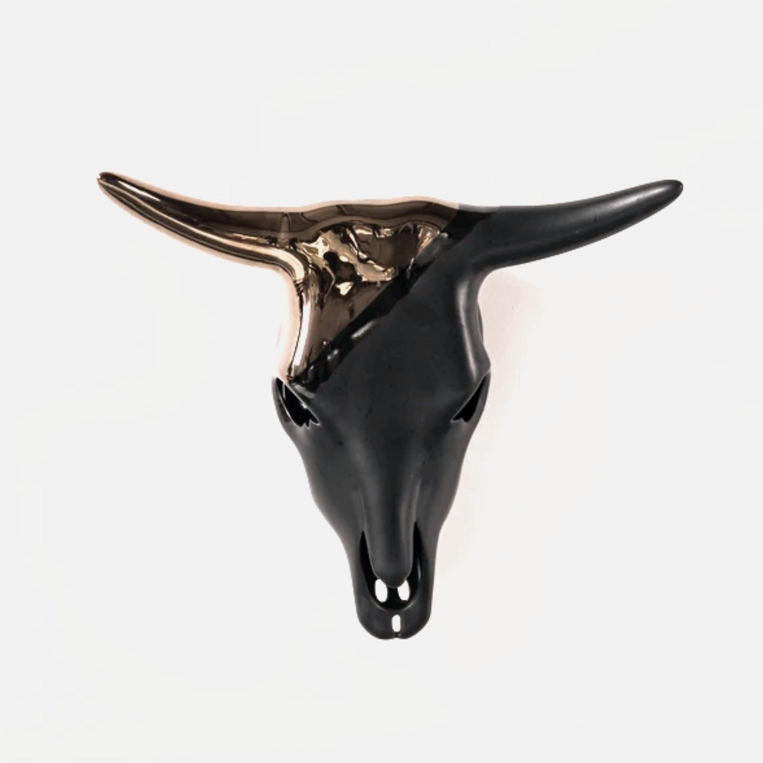 Cow Skull Large - Black / Bronze