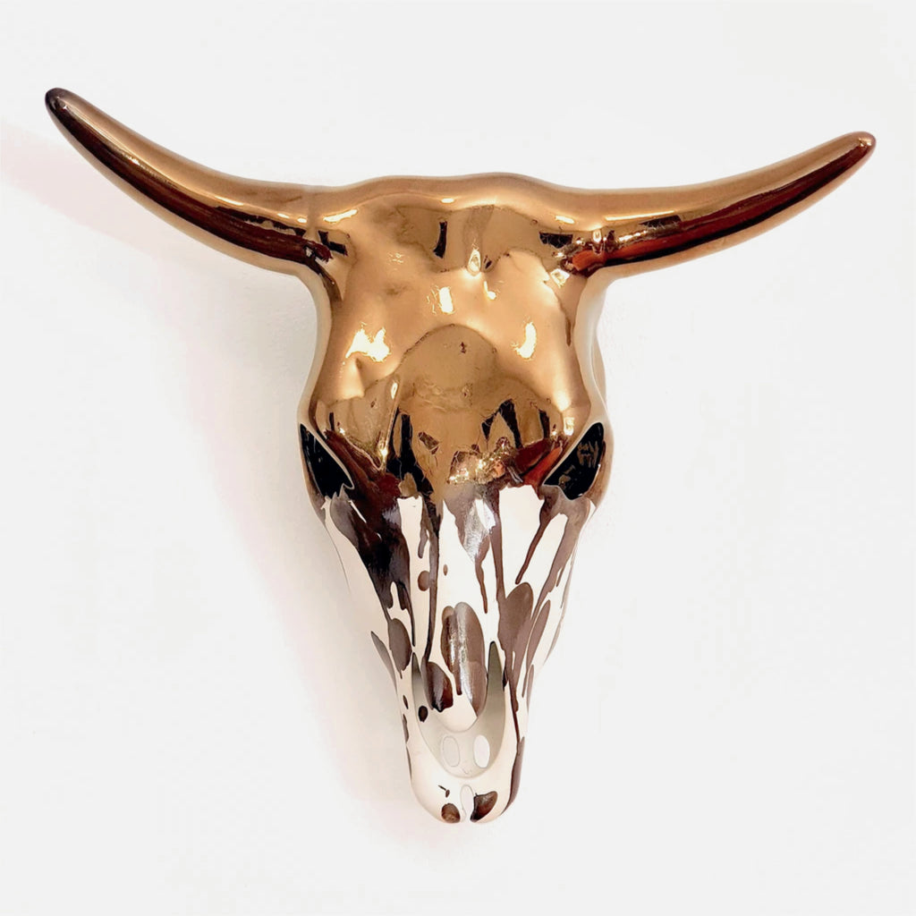 Cow Skull Large - Bronze Bisque