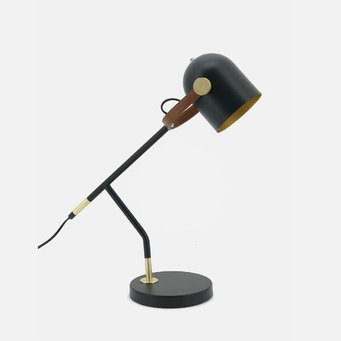 Leather Bound Desk Lamp - Angled