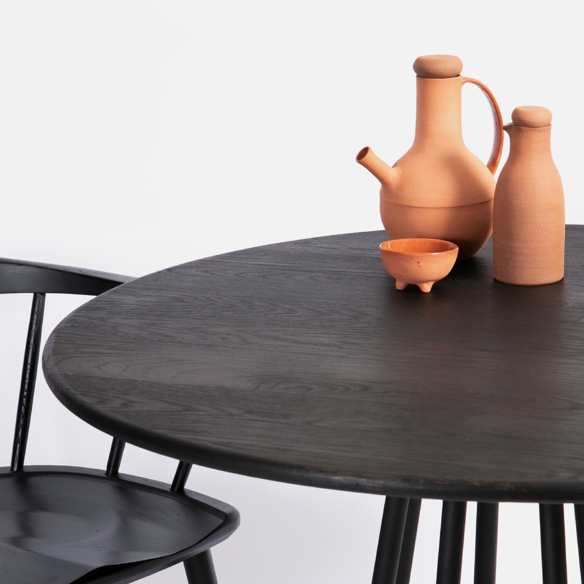 Orbit Round Dining Table - Ebony