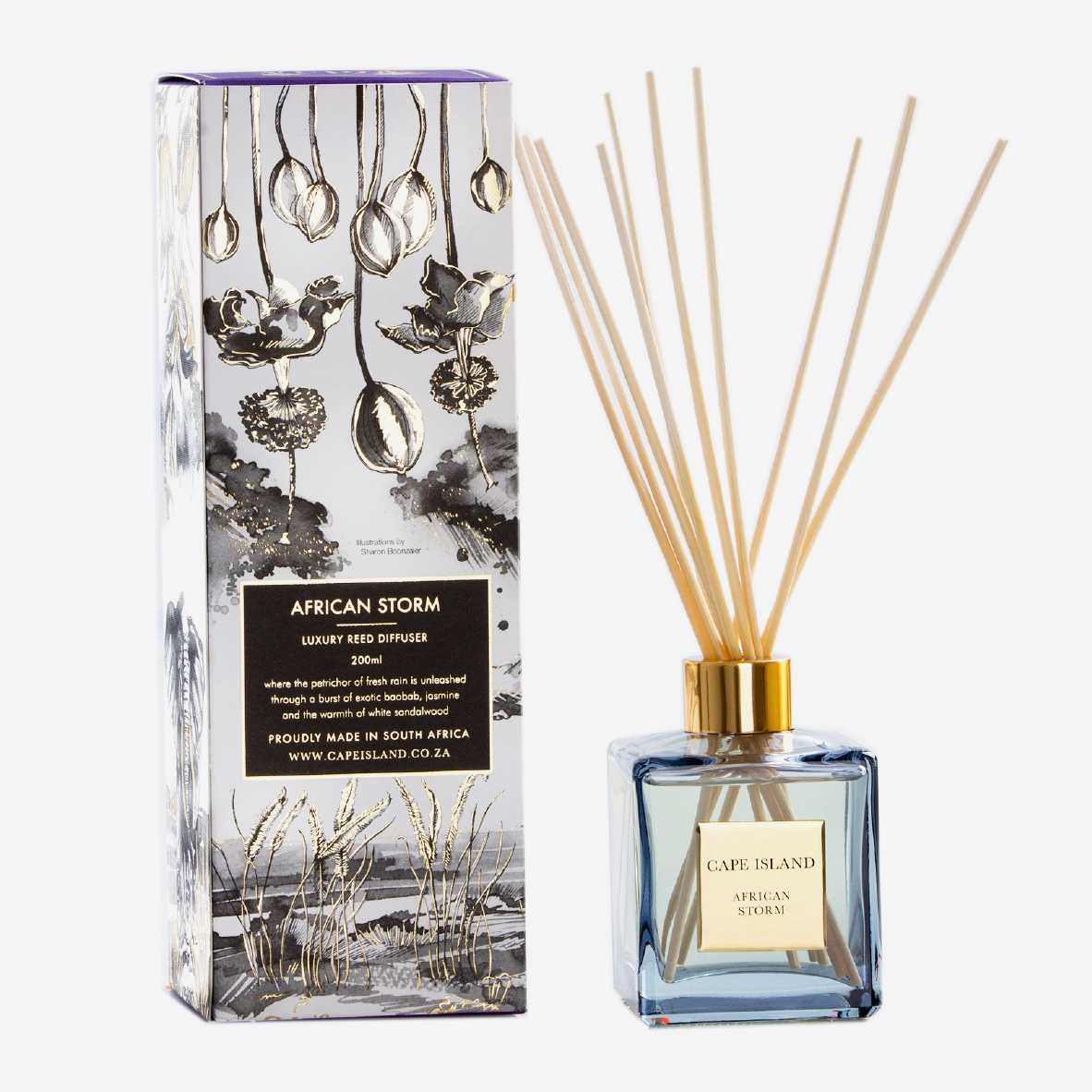 Illustrated Fragrance Diffuser - African Storm