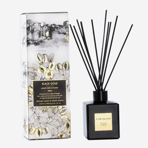 Illustrated Fragrance Diffuser - Black Gold