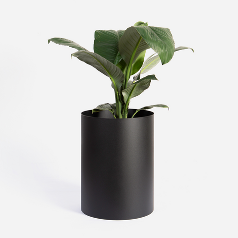 Round Sven Floor Planter - Black