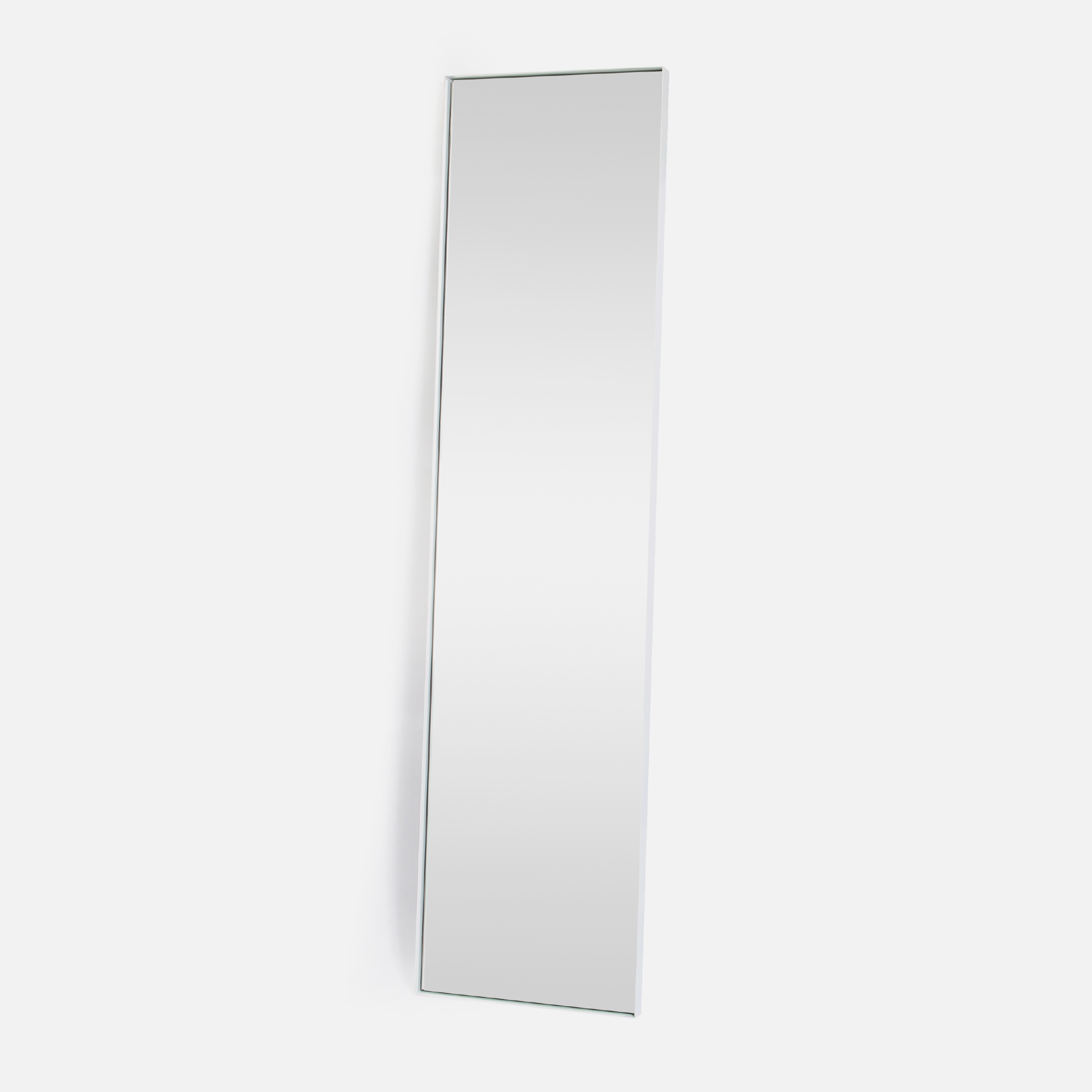 Slimline Deep Frame Standing Mirror - White