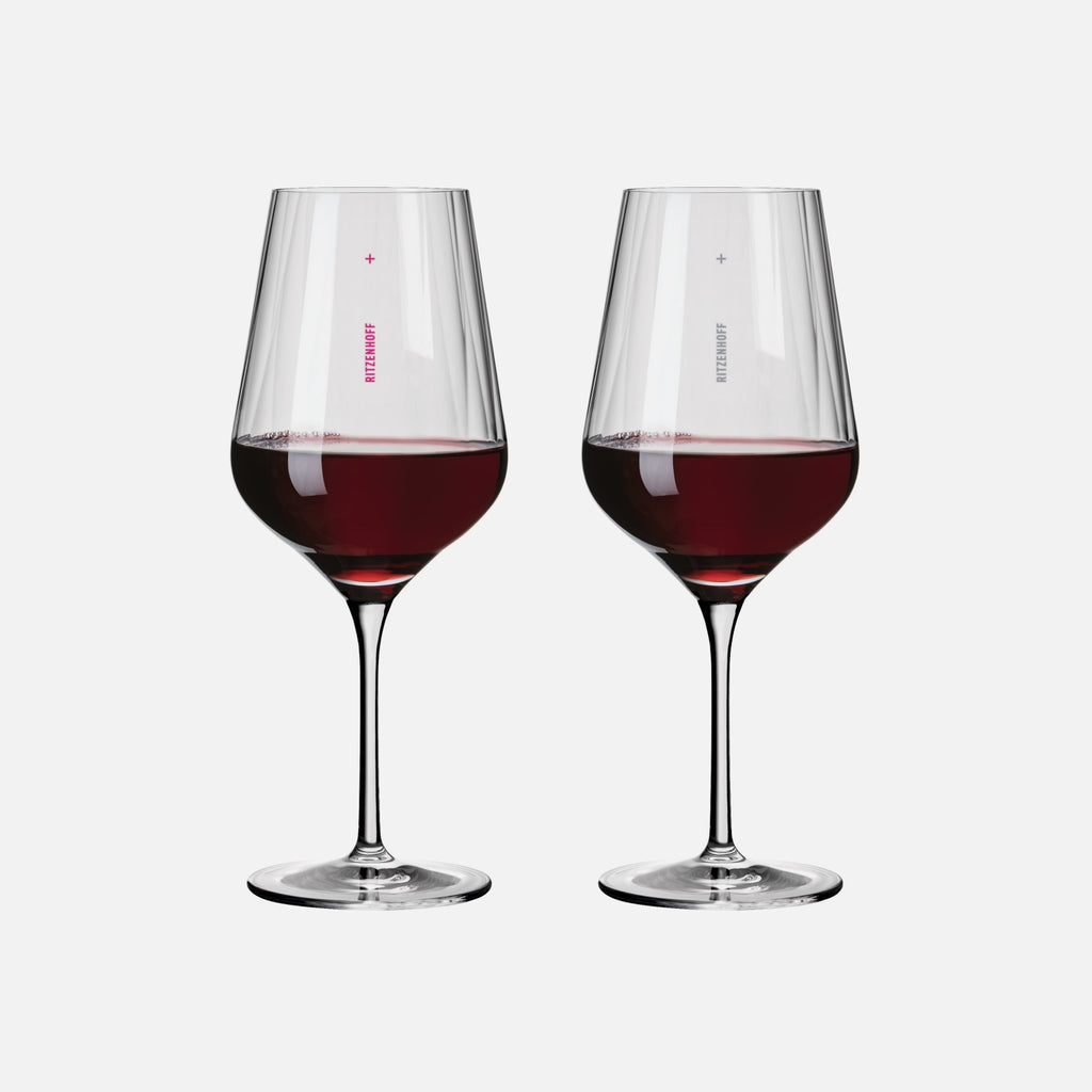 Star Cut Red Wine Glass Set