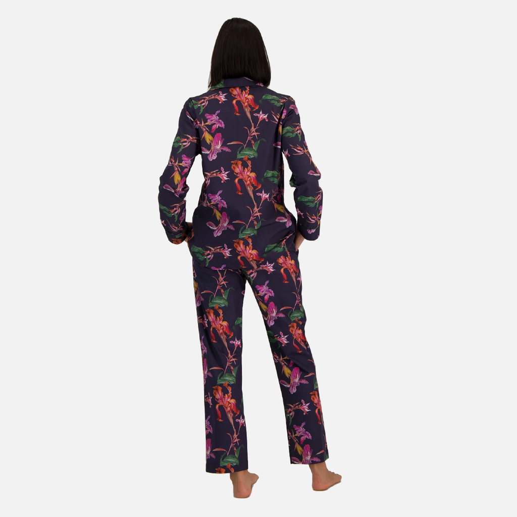 Womens Long Pyjamas - Iris Navy