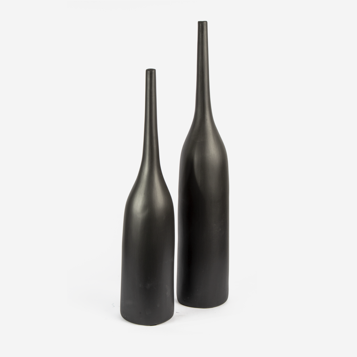 Tall Bottle Neck Vase Black ICONOMY