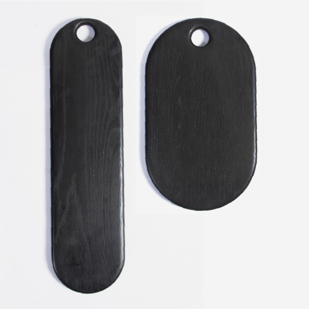 Nordic Home Serving Board in Black - Set of Two Pills
