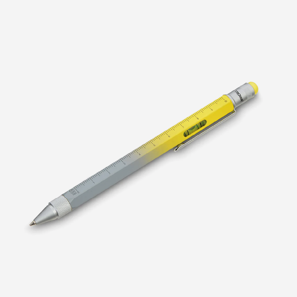 Construction Ballpoint Pen - Yellow & Grey